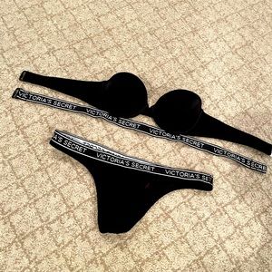 Victoria Secret black two piece bathing suit.